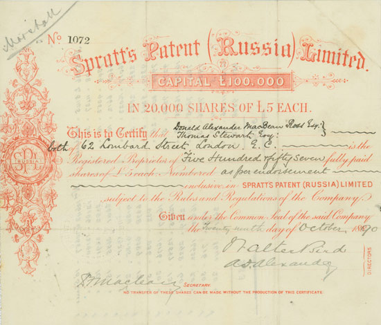 Spratt's Patent (Russia) Limited