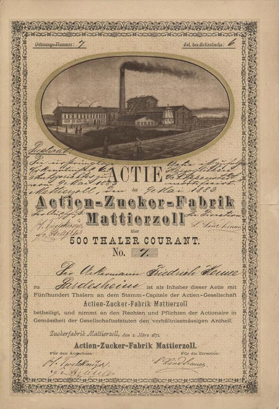 Actien-Zucker-Fabrik Mattierzoll