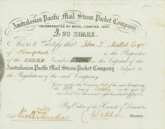 Australasien Pacific Mail Steam Packet Company