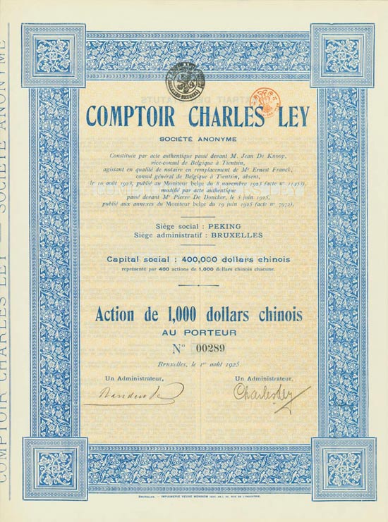 Comptoir Charles Ley Société Anonyme