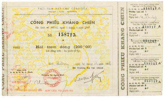 Viet Nam Dan Chu Cong Hoa / Chong Phieu Knang Chien (Freiheitsanleihe)