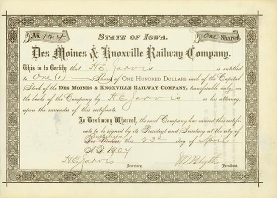 Des Moines & Knoxville Railway Company