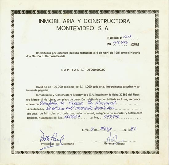 Immobiliaria y Constructora Montevideo S. A.