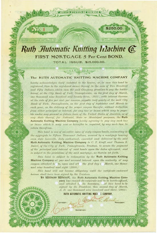 Ruth Automatic Knitting Machine Co.