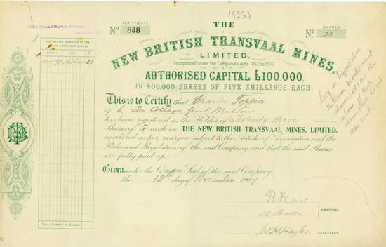New British Transvaal Mines, Limited