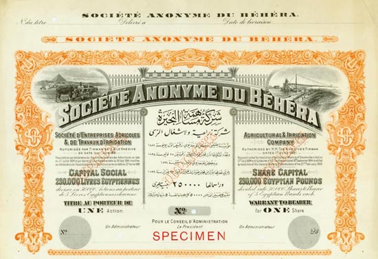 Société Anonyme du Béhéra Société d'Entreprises Agricoles & de Travaux d'Irrigation (Agricultural & Irrigation Company)