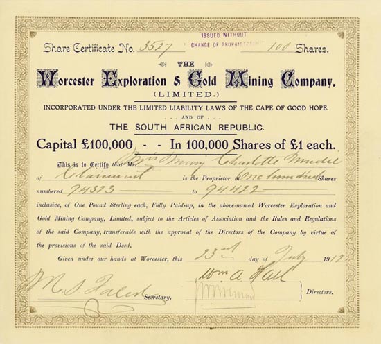 Worcester Exploration & Gold Mining Company