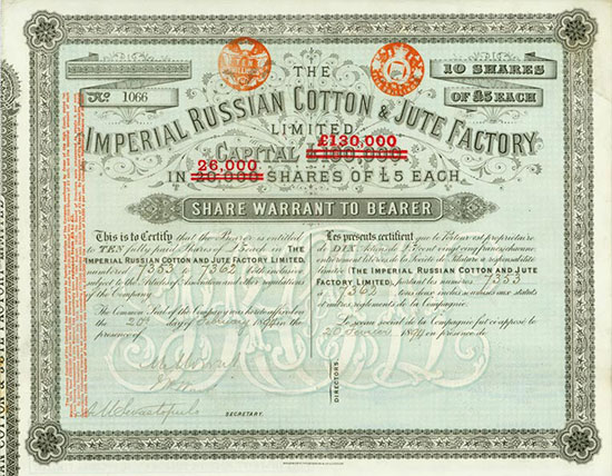 Imperial Russian Cotton & Jute Factory Limited
