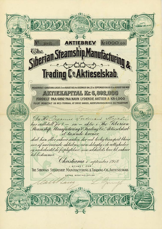 Siberian Steamship, Manufacturing & Tradind Co. Aktieselskab