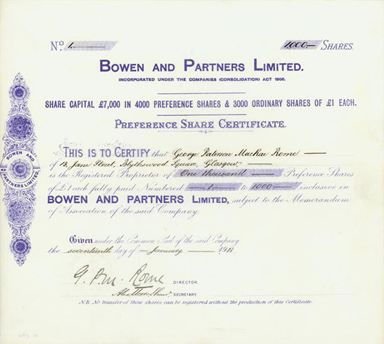Bowen and Partners Limited