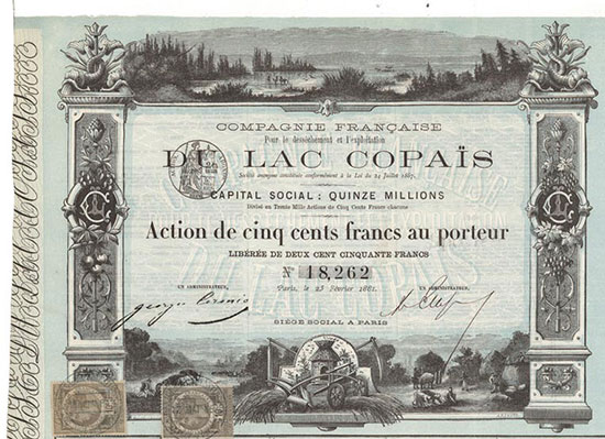 Compagnie Française Pour le desséchement et l'exploitation Du Lac Copaïs