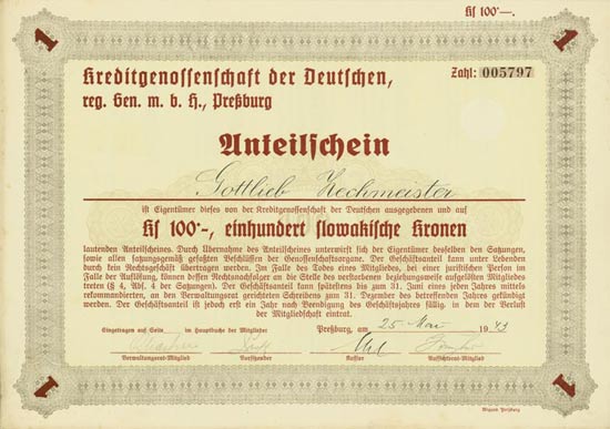Kreditgenossenschaft der Deutschen, reg. Gen. m. b. H.