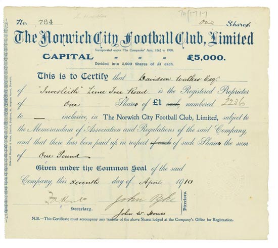 Norwich City Football Club, Limited