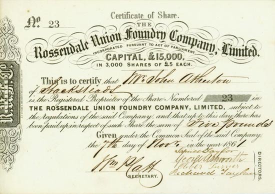 Rossendale Union Foundry Company, Limited