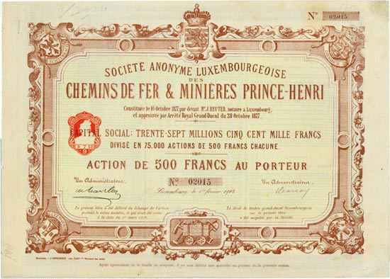 Société Anonyme Luxembourgeoise des Chemins de Fer & Minieres Prince-Henri