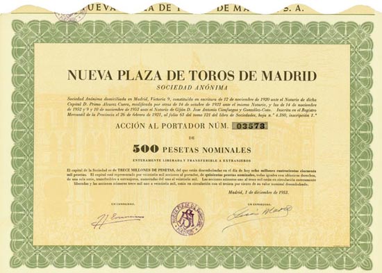 Nueva Plaza de Toros de Madrid Sociedad Anónima