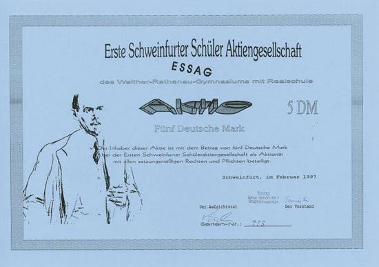 ESSAG Erste Schweinfurter Schüler AG des Walther-Rathenau-Gymnasiums mit Realschule