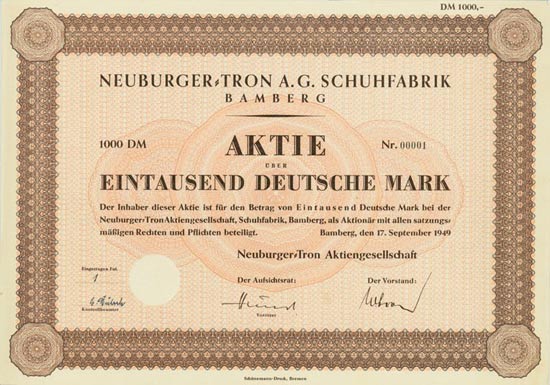 Neuburger-Tron AG Schuhfabrik