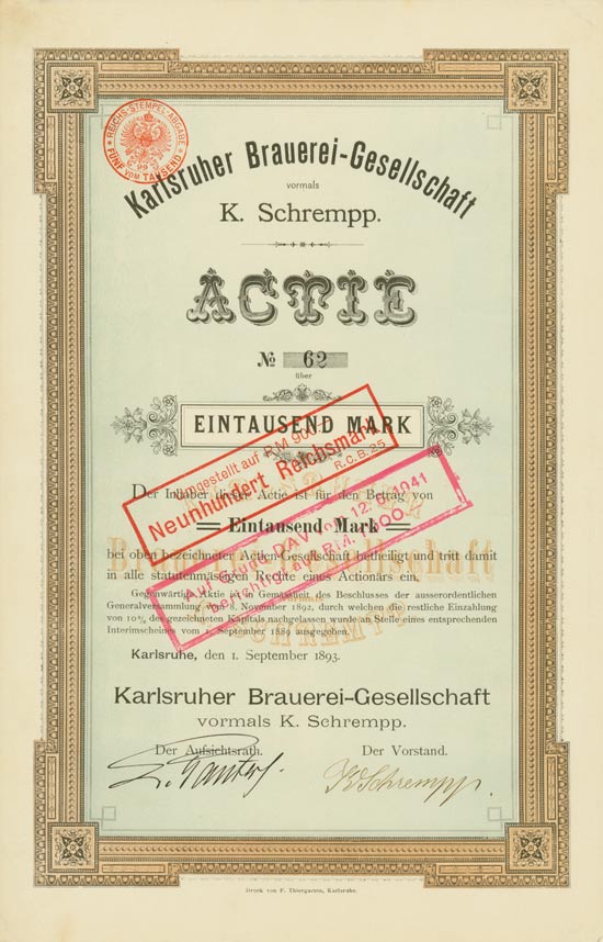 Karlsruher Brauerei-Gesellschaft vormals K. Schrempp