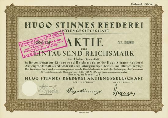 Hugo Stinnes Reederei AG