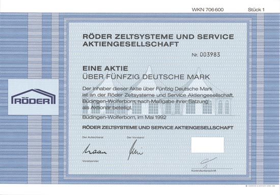 Röder Zeltsysteme und Service AG