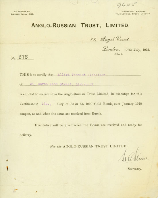Anglo-Russian Trust, Limited