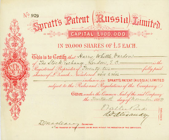Spratt's Patent (Russia) Limited