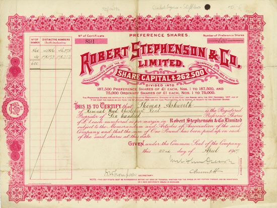 Robert Stephenson & Co. Limited