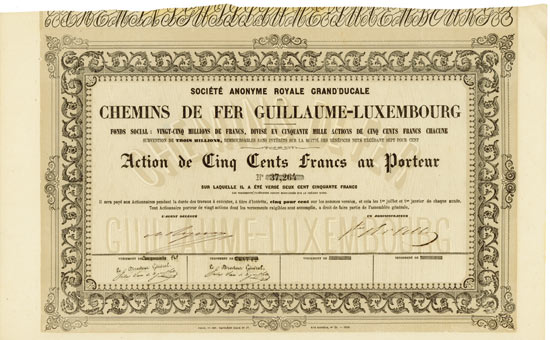 Société Anonyme Royale Grand'Ducale des Chemins de Fer Guillaume-Luxembourg