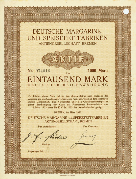 Deutsche Margarine- und Speisefett-Fabriken AG