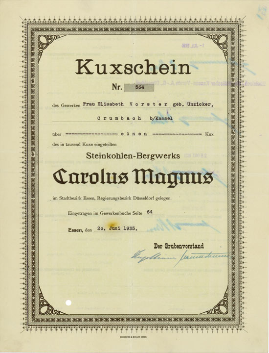 Gewerkschaft Carolus Magnus
