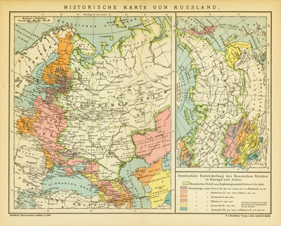 Alte Landkarte 1894 B14 Historische Karten von Europa II. 