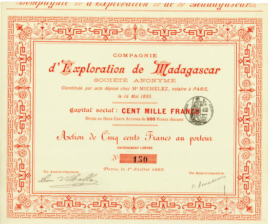 Compagnie d'Exploration de Madagascar Société Anonyme