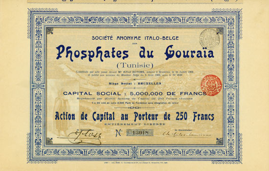 Société Anonyme Italo-Belge des Phosphates Du Gourïa (Tunisie)