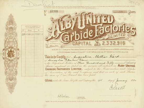 Alby United Carbide Factories Ltd.