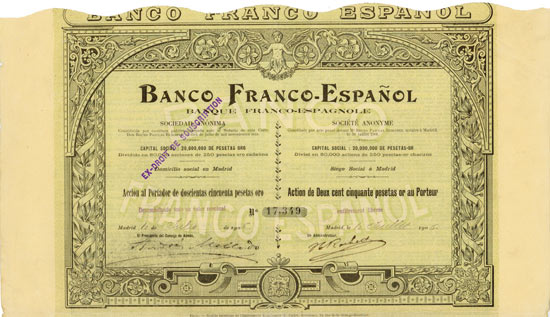 Banco Franco-Español / Banque Franco-Espagnole