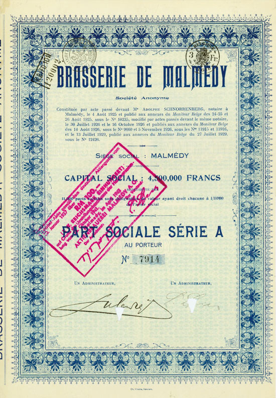 Brasserie de Malmédy Société Anonyme