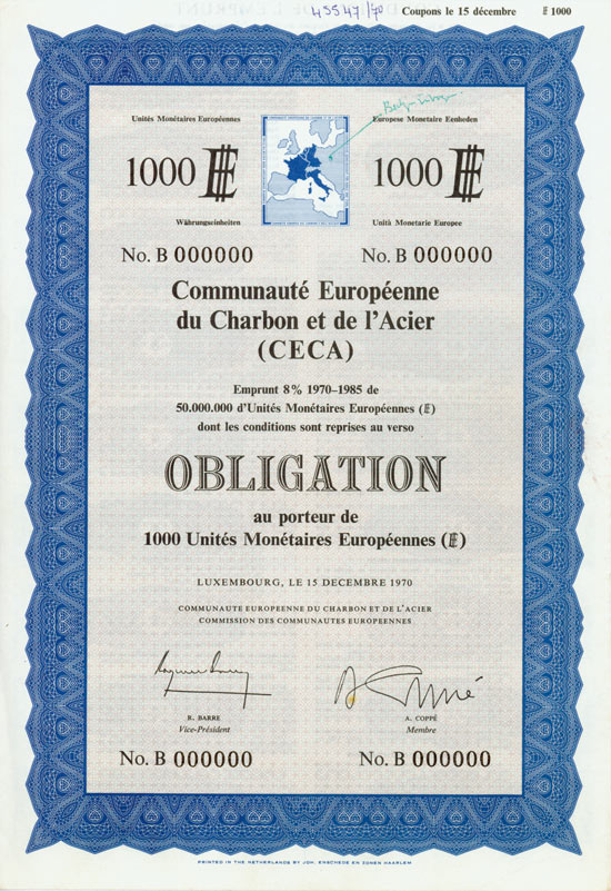 Chommunauté Européenne du Charbon et de l'Acier (CECA)