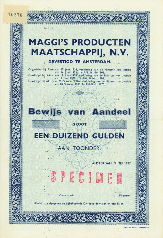 Maggi's Producten Maatschappij, N. V.