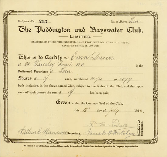Paddington and Bayswater Club, Ltd.