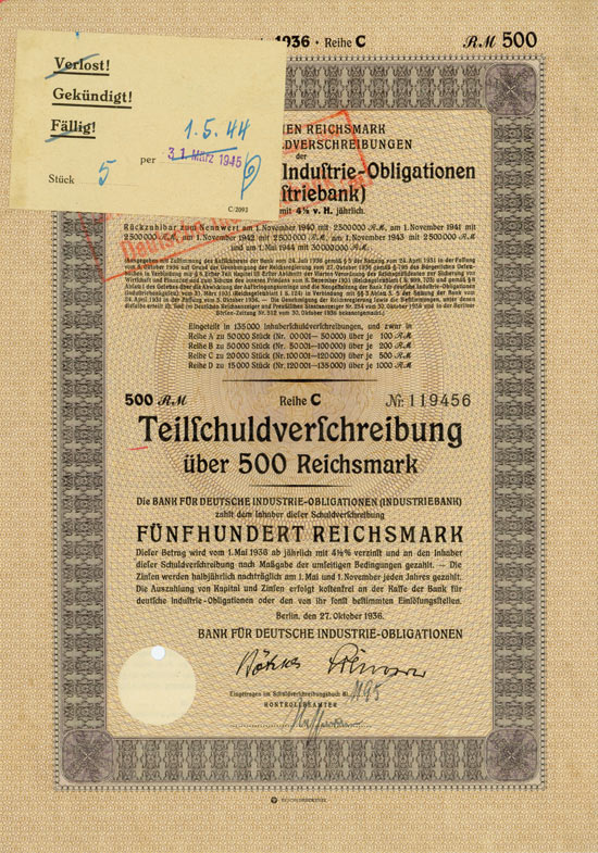 Bank für deutsche Industrie-Obligationen (Industriebank)