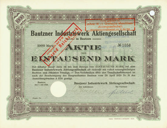 Bautzner Industriewerk AG