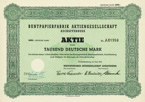 Buntpapierfabrik AG Aschaffenburg