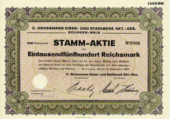 C. Grossmann Eisen- und Stahlwerk AG