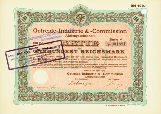 Getreide-Industrie & -Commission AG