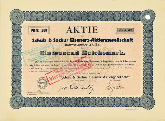 Schulz & Sackur Eisenerz-AG