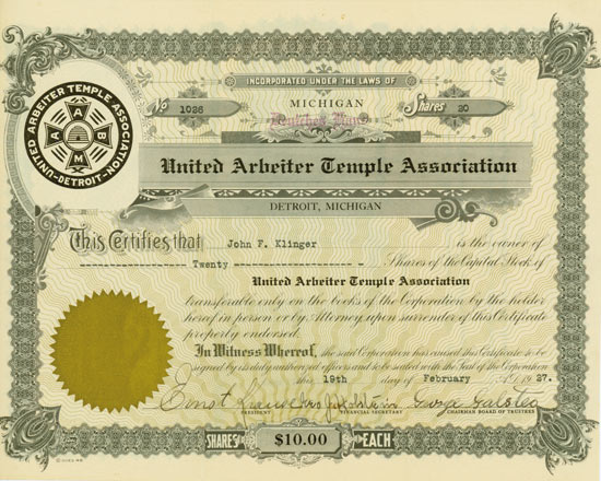 United Arbeiter Temple Association