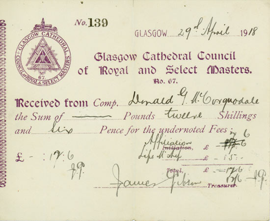 Glasgow Cathedral Council of Royal and Select Masters No. 67