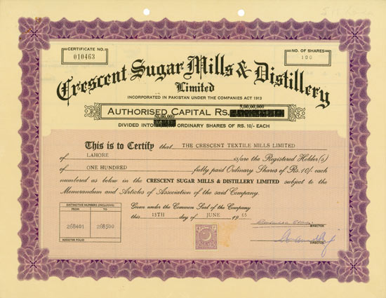 Crescent Sugar Mills & Distillery Limited