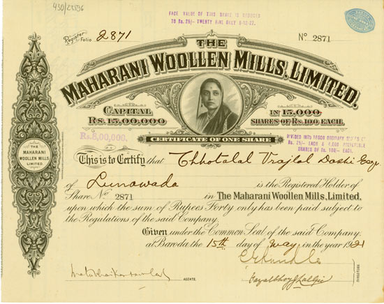 Maharani Woollen Mills, Limited